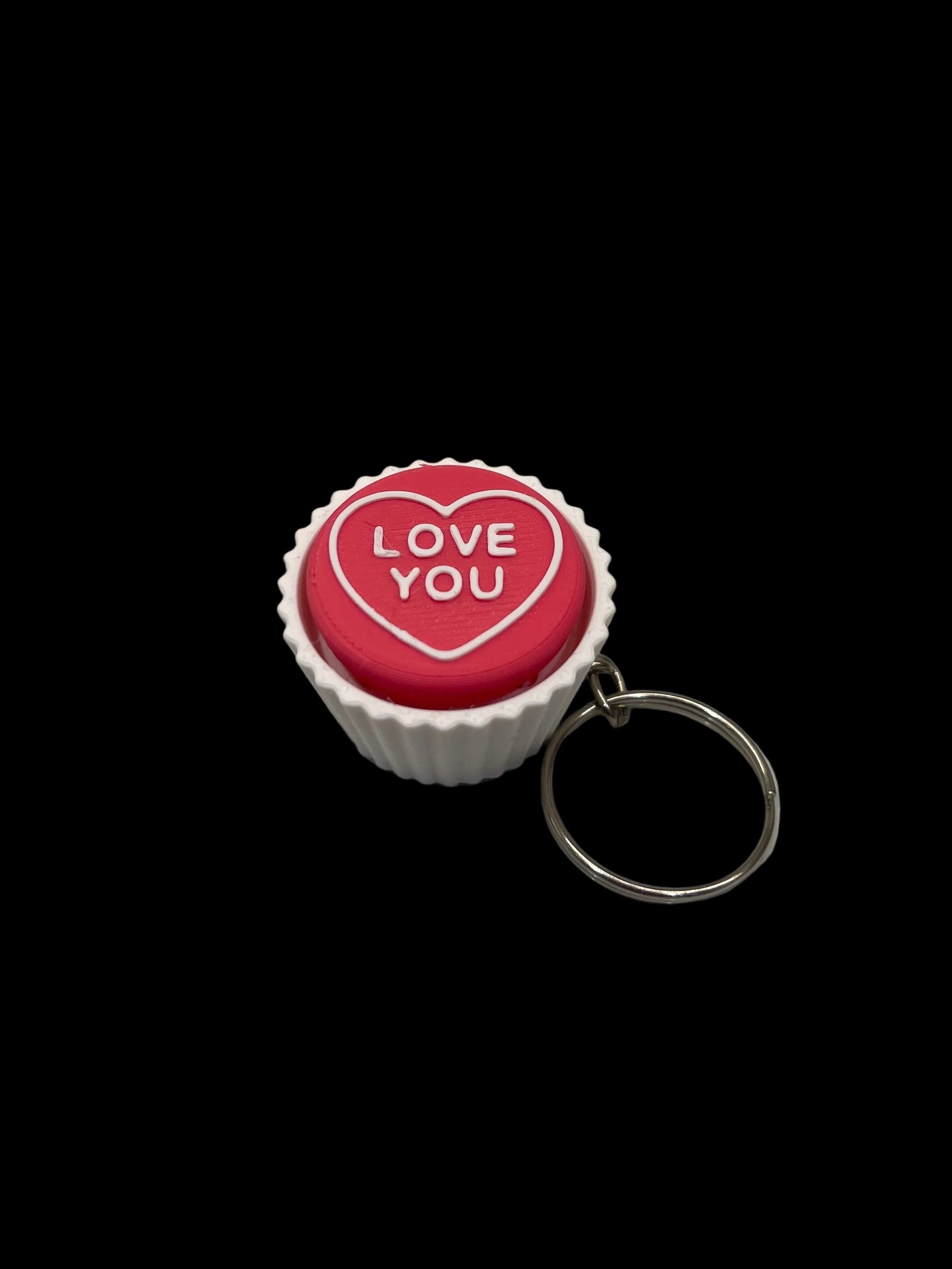 Fidget clicker ‘pink love you’ 3d printed keyring