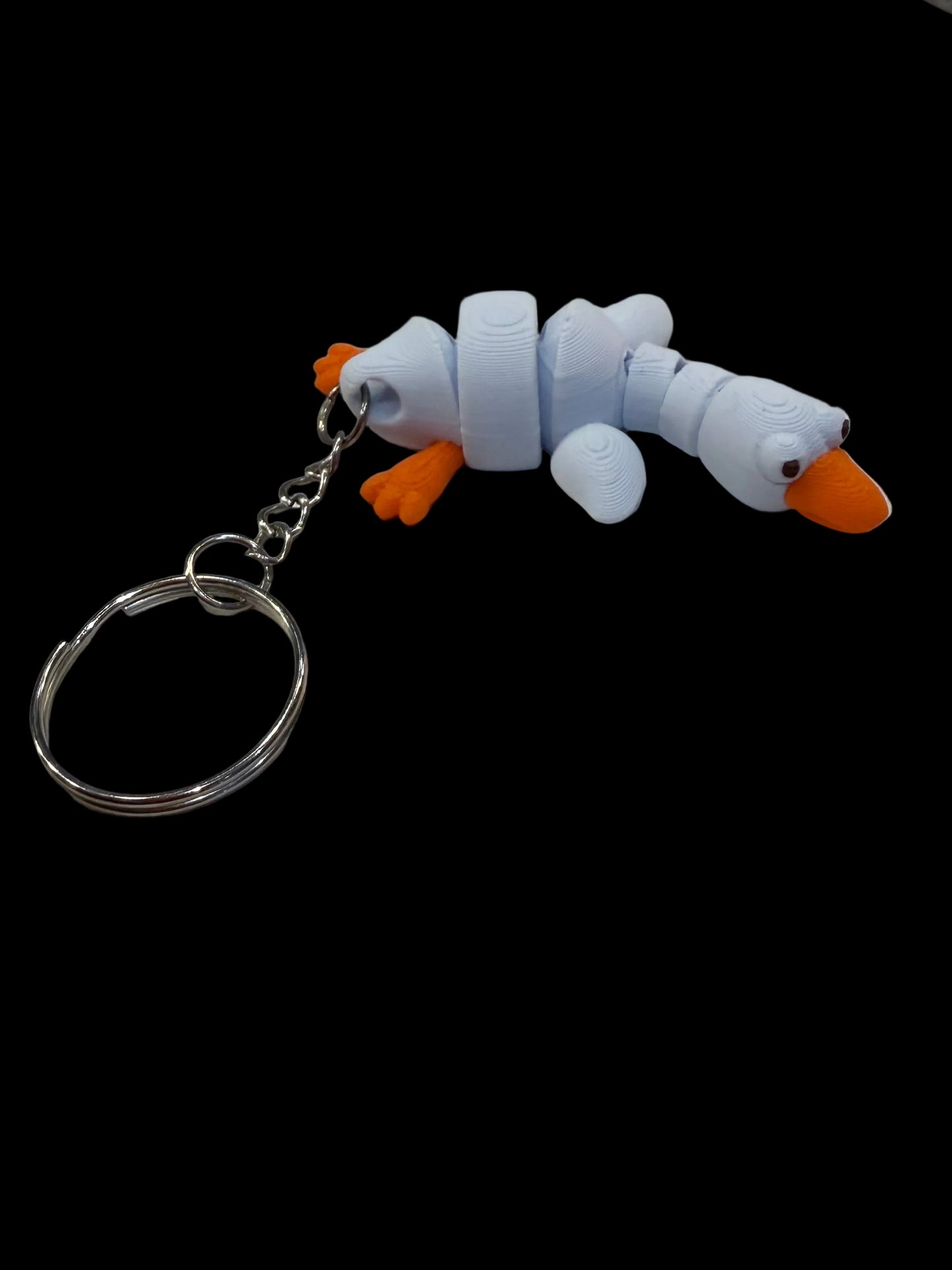 Articulated Silly goose 3d printed keyring
