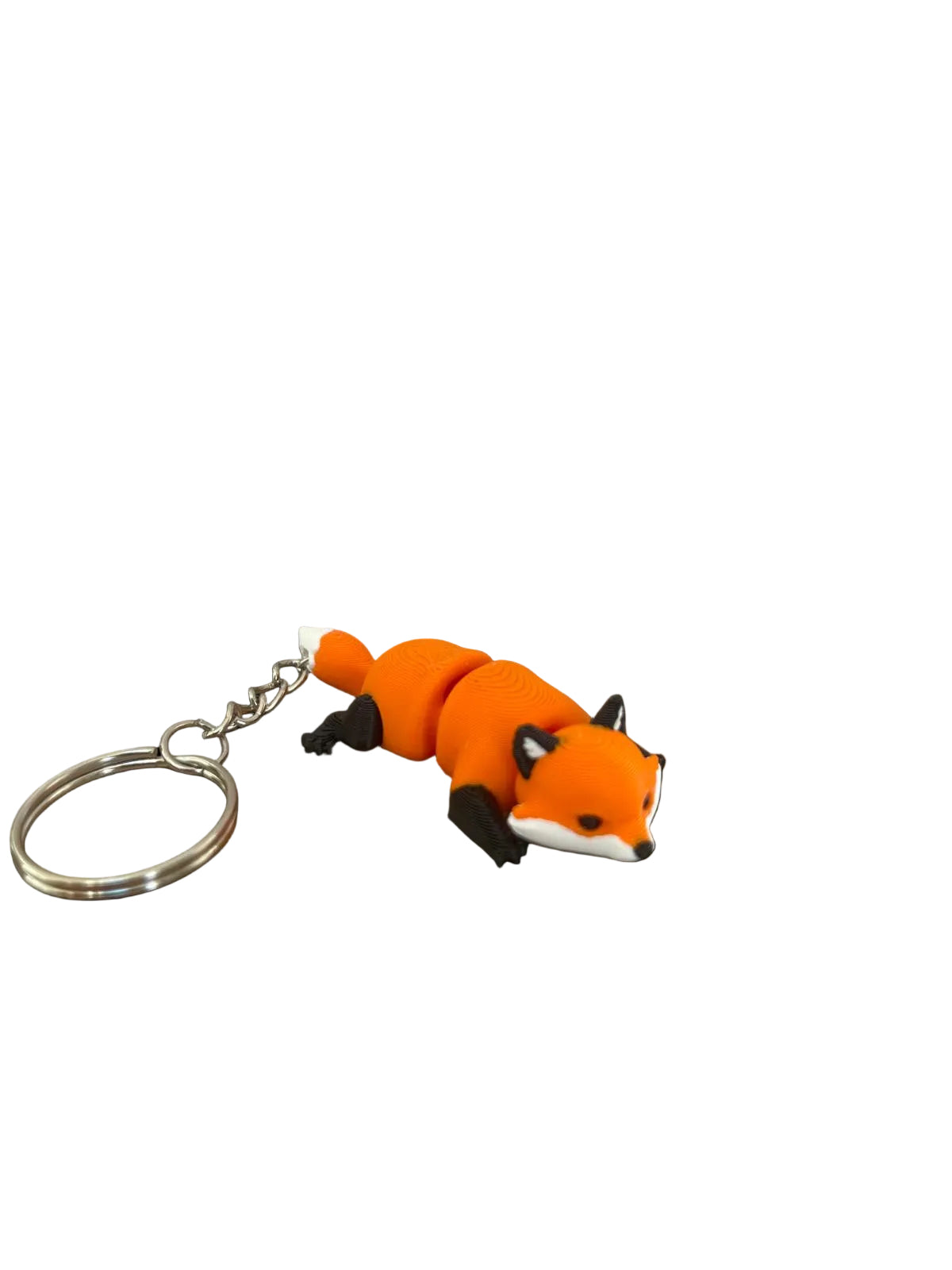 Articulated Red Fox 3d printed keyring