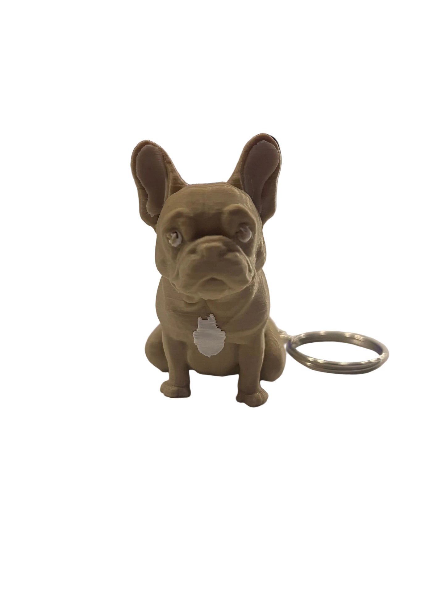 3D Printed French Bulldog Keyring