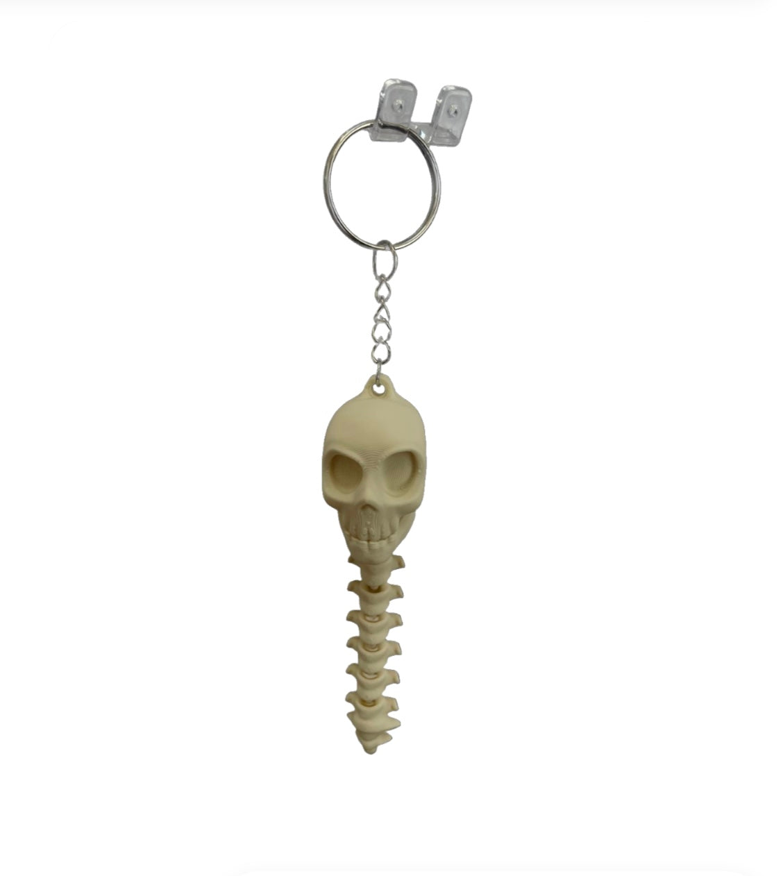Articulated Skull & Spine 3d printed keyring